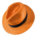 Classic Panama Hat - Orange with Black Band