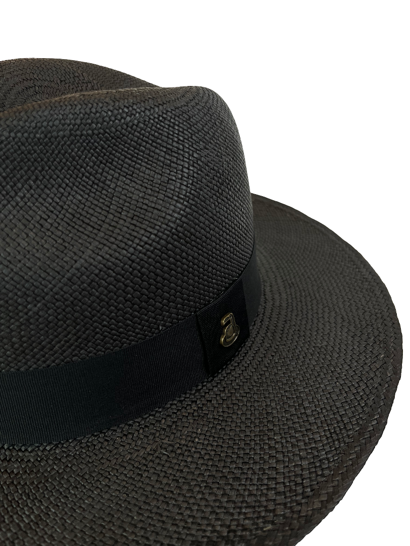 Classic Panama Hat - Black with Black Band