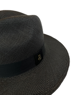 Classic Panama Hat - Black with Black Band