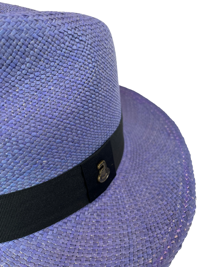 Classic Panama Hat - Blue with Black Band