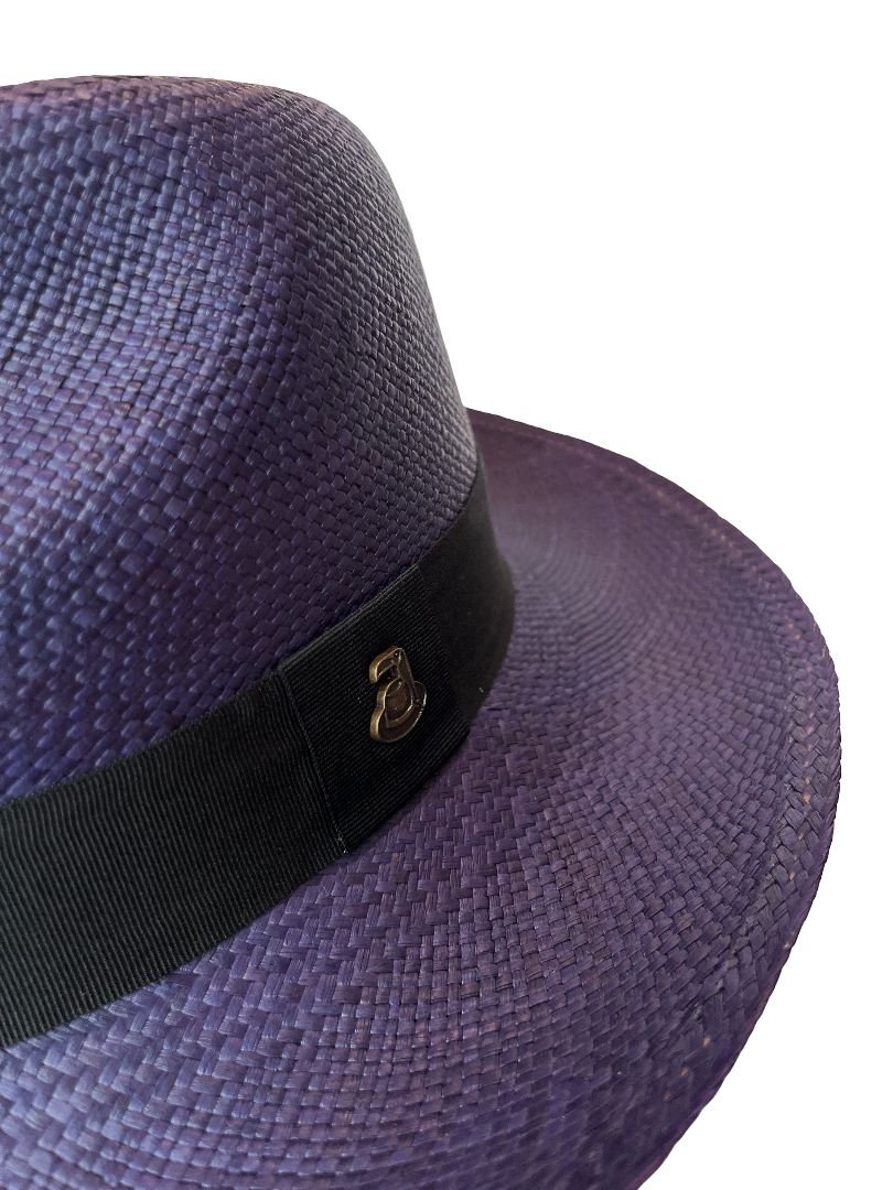 Classic Panama Hat - Navy with Black Band