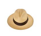 Classic Panama Hat - Beige with Brown Band
