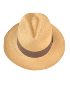 Classic Panama Hat - Beige with Light Brown Band