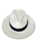Classic Panama Hat - White with Black Band