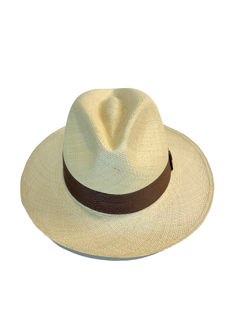 Classic Panama Hat - Natural with Light Brown Band
