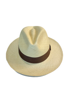 Classic Panama Hat - Natural with Light Brown Band