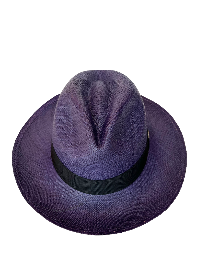Classic Panama Hat - Navy with Black Band