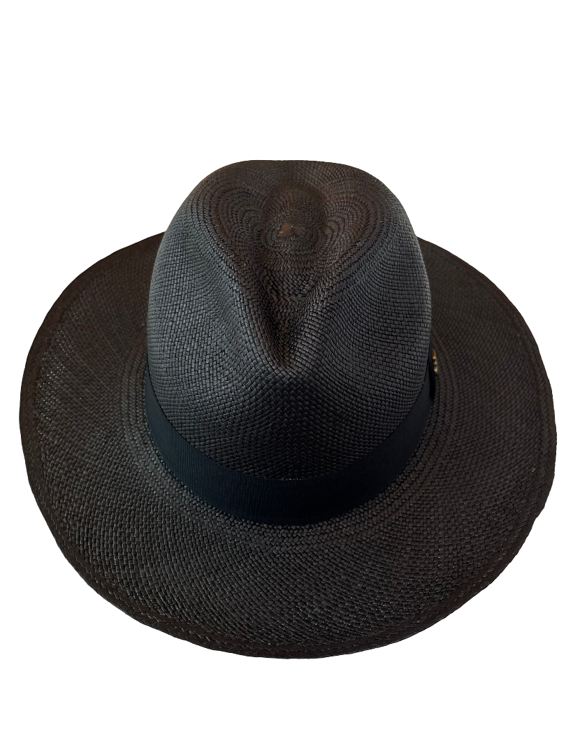 Classic Panama Hat - Black with Black Band
