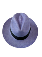 Classic Panama Hat - Blue with Black Band