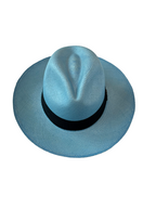 Classic Panama Hat - Light Blue with Black Band