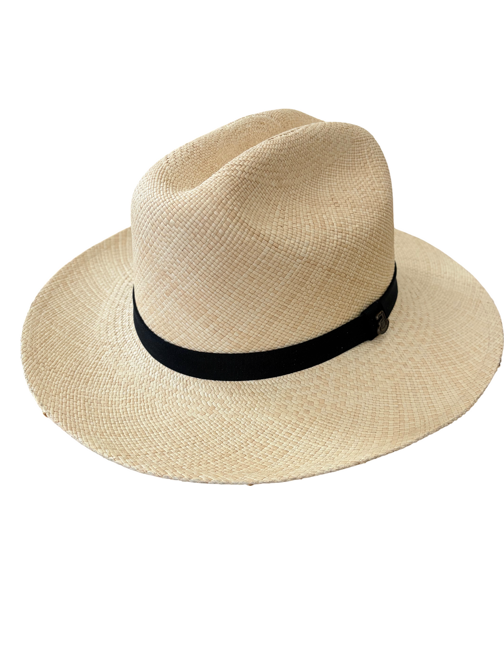 Western Panama Hat - Natural with Black Band