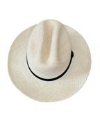 Western Panama Hat - Natural with Black Band
