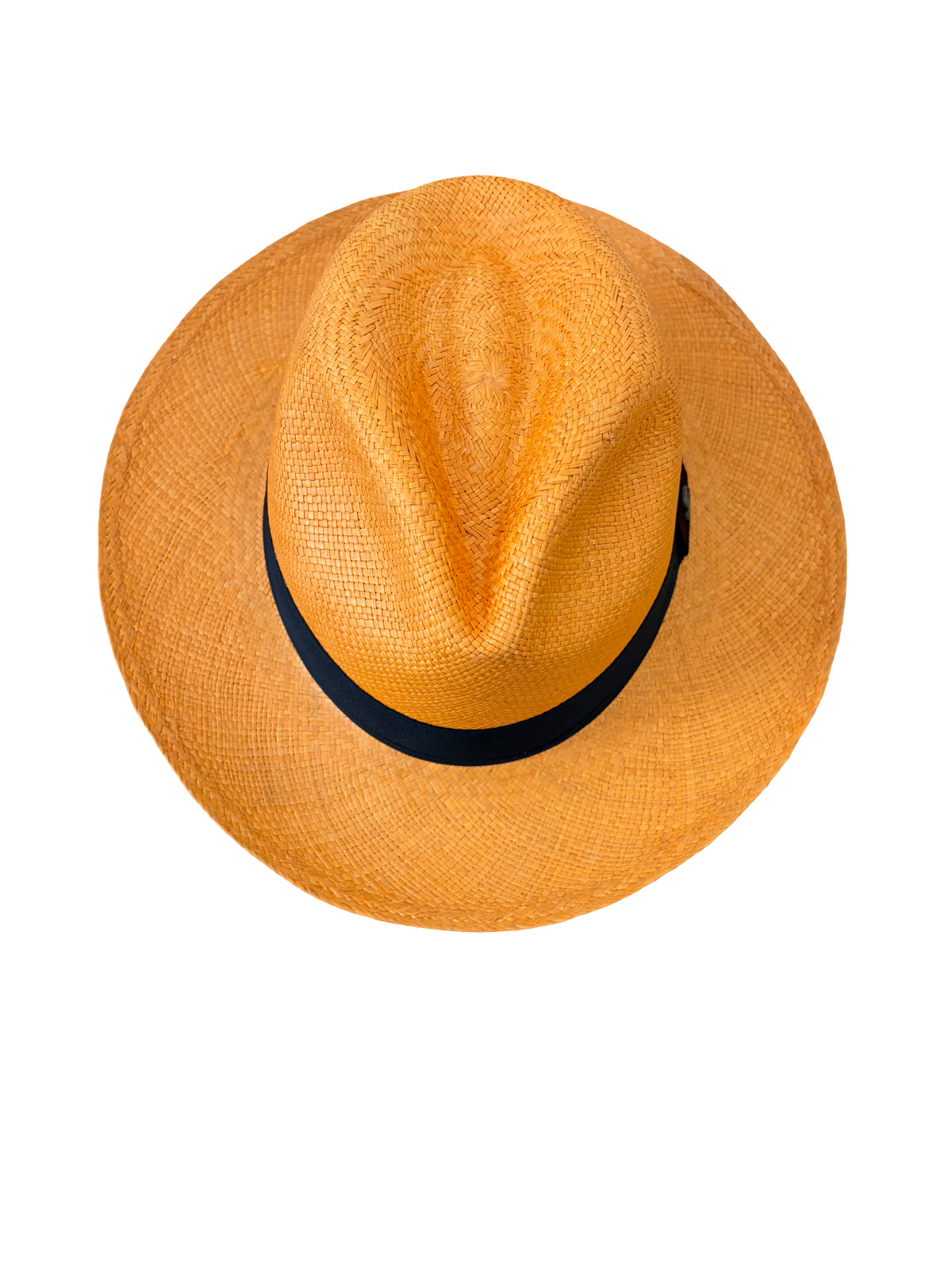 Classic Panama Hat - Orange with Black Band