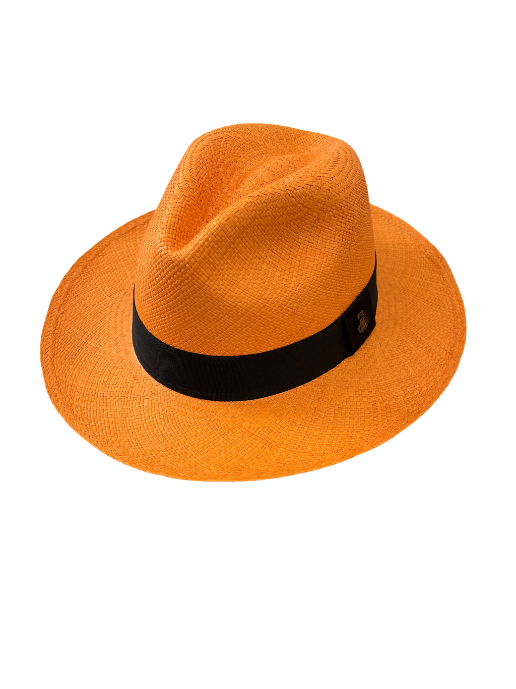 Classic Panama Hat - Orange with Black Band