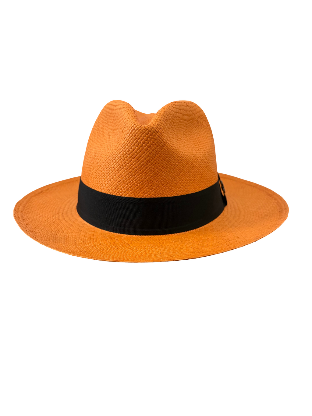 Classic Panama Hat - Orange with Black Band