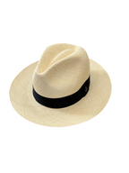 Classic Panama Hat - Natural with Black Band
