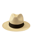 Classic Panama Hat - Natural with Brown Band