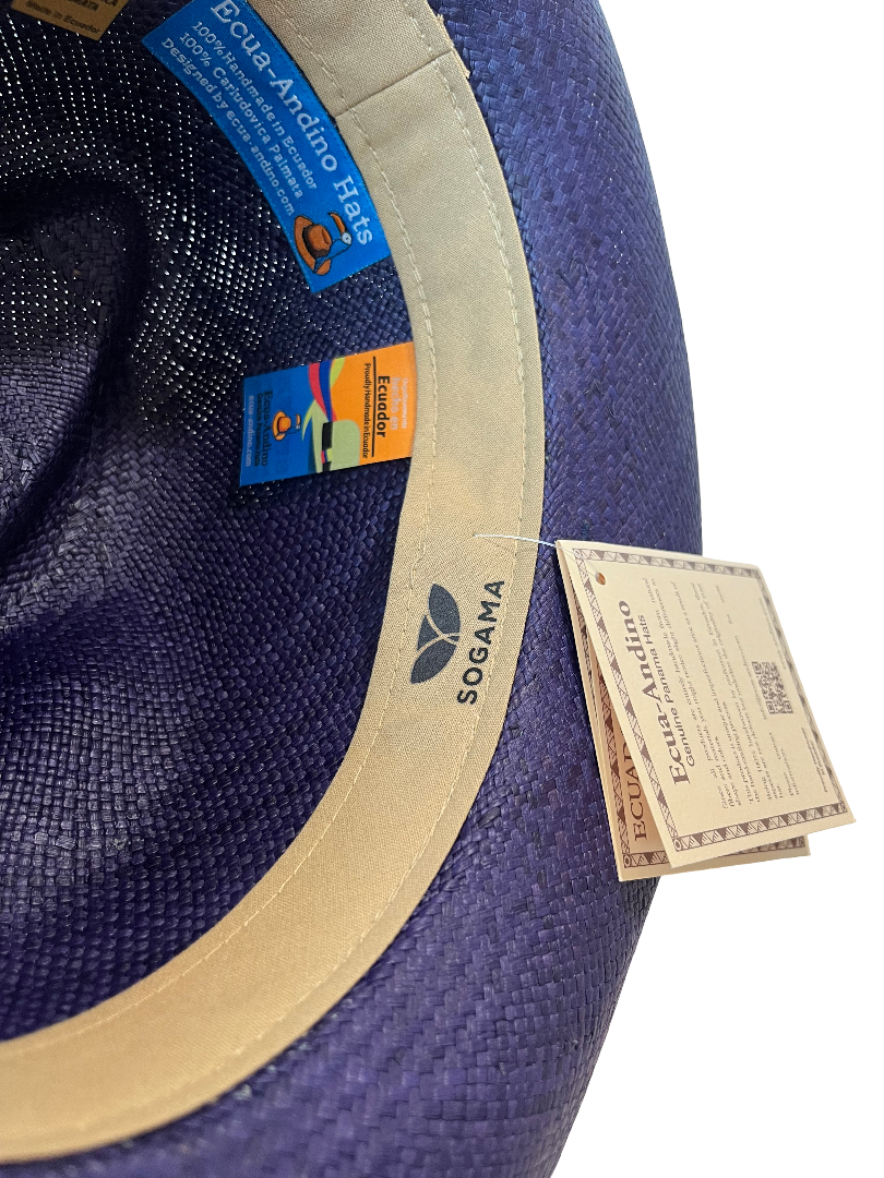 Classic Panama Hat - Navy with Black Band