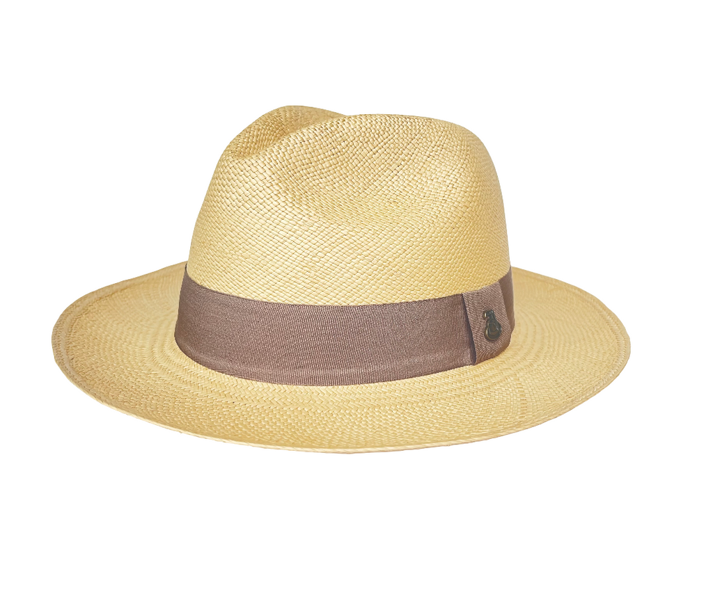 Classic Panama Hat - Beige with Light Brown Band