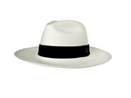 Classic Panama Hat - White with Black Band