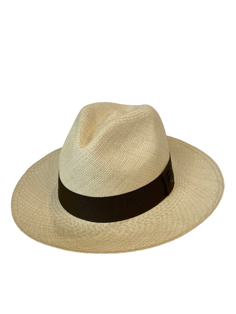 Classic Panama Hat - Natural with Brown Band