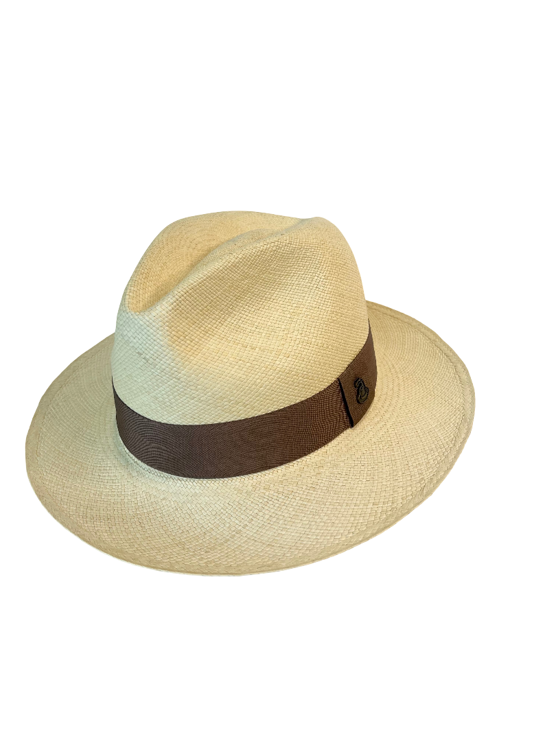 Classic Panama Hat - Natural with Light Brown Band