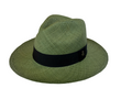 Classic Panama Hat - Dark Green with Black Band