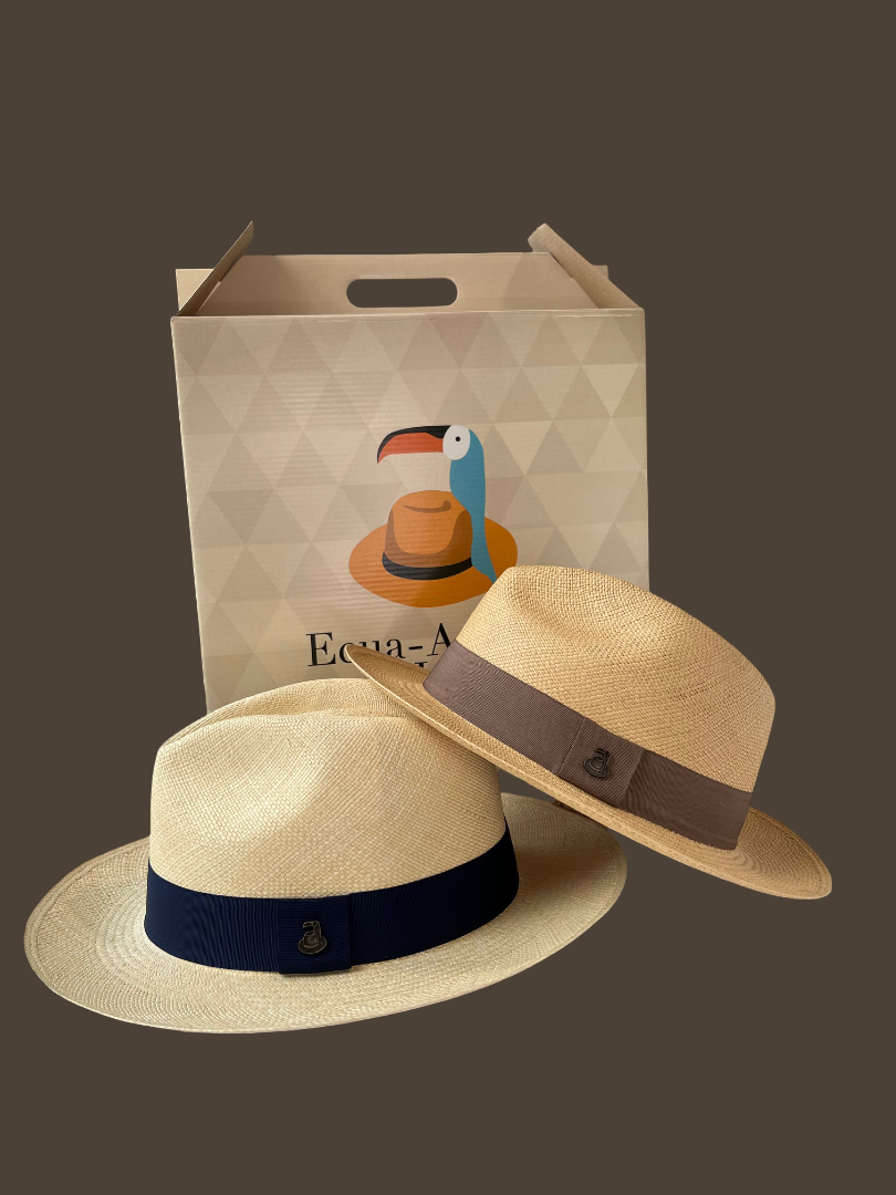 Classic Panama Hat - White with Black Band