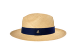 Classic Panama Hat - Beige with Navy Band