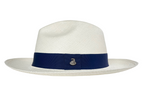 Classic Panama Hat - White with Navy Band