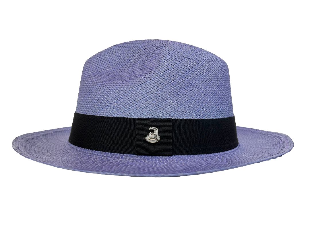 Classic Panama Hat - Blue with Black Band