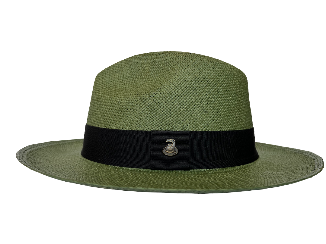 Classic Panama Hat - Dark Green with Black Band