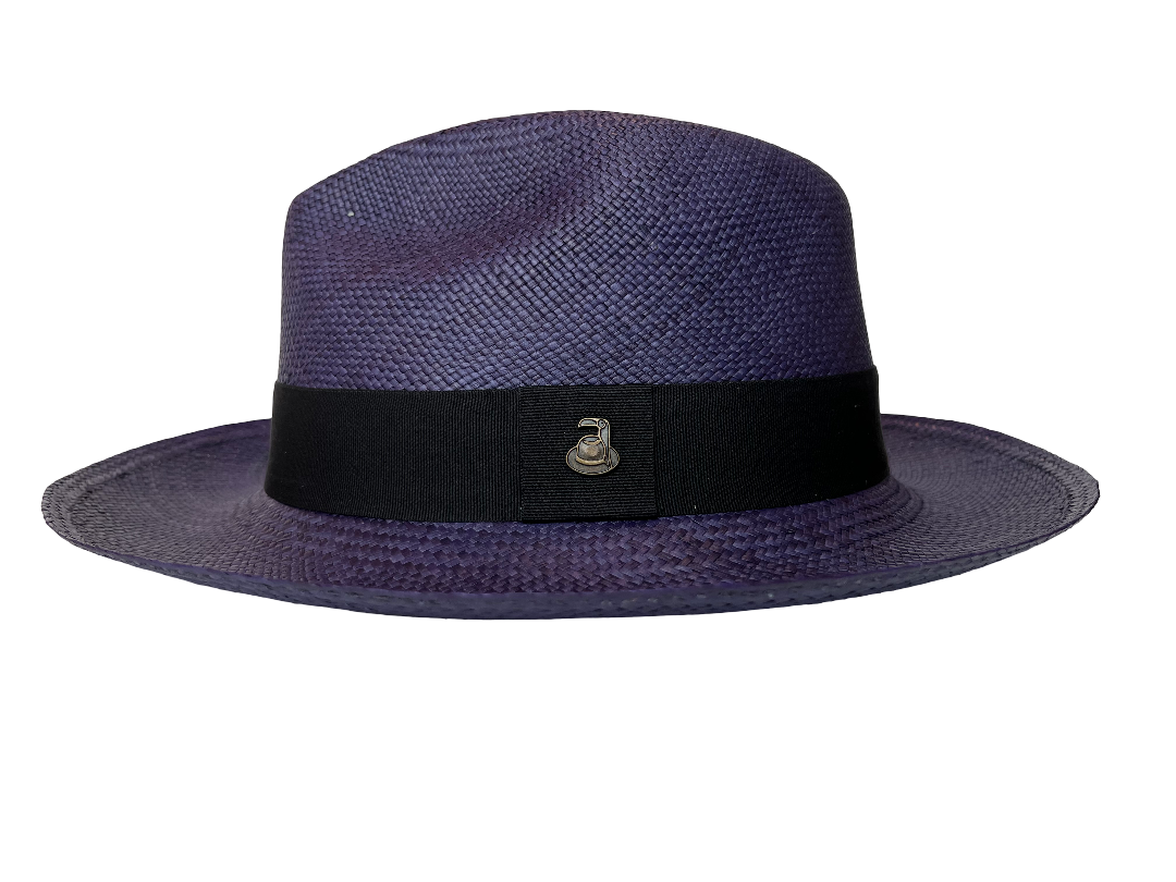 Classic Panama Hat - Navy with Black Band