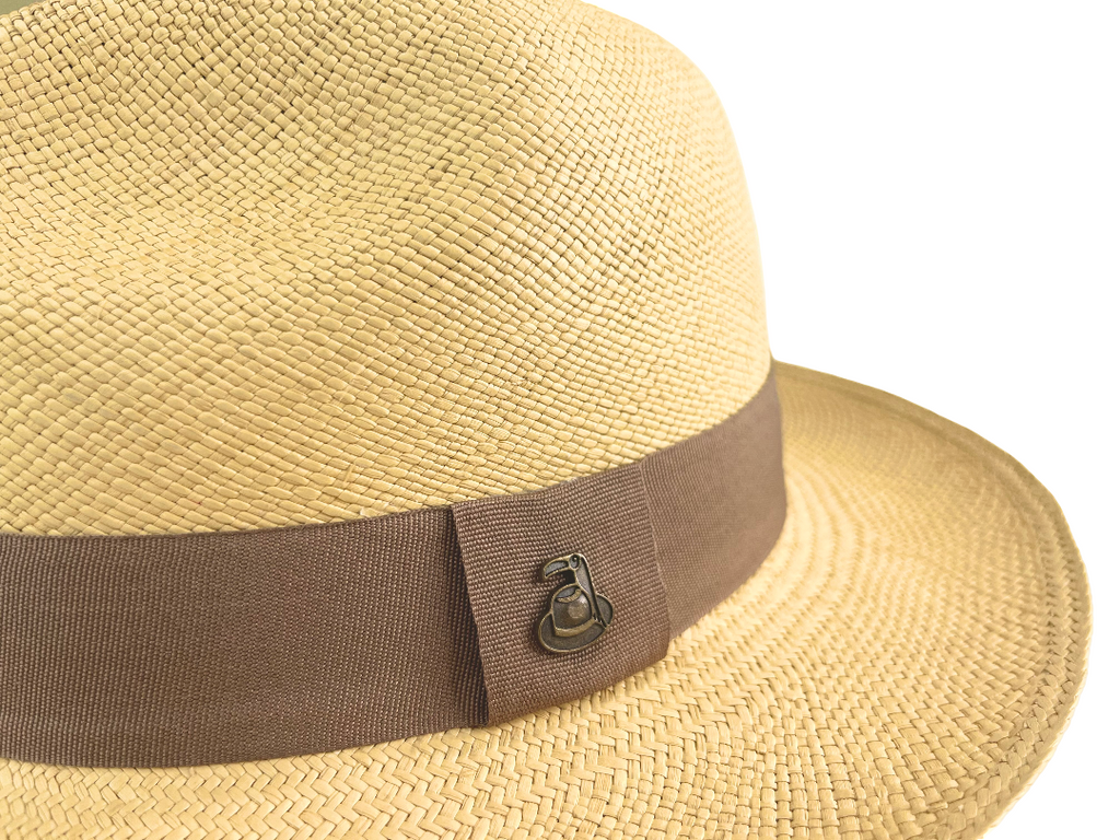 Classic Panama Hat - Beige with Light Brown Band
