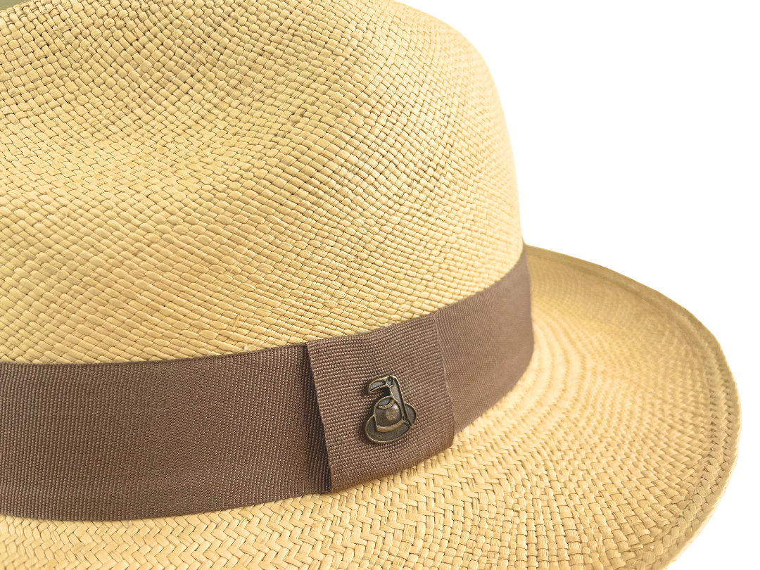 Classic Panama Hat - Beige with Light Brown Band