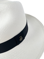 Classic Panama Hat - White with Black Band