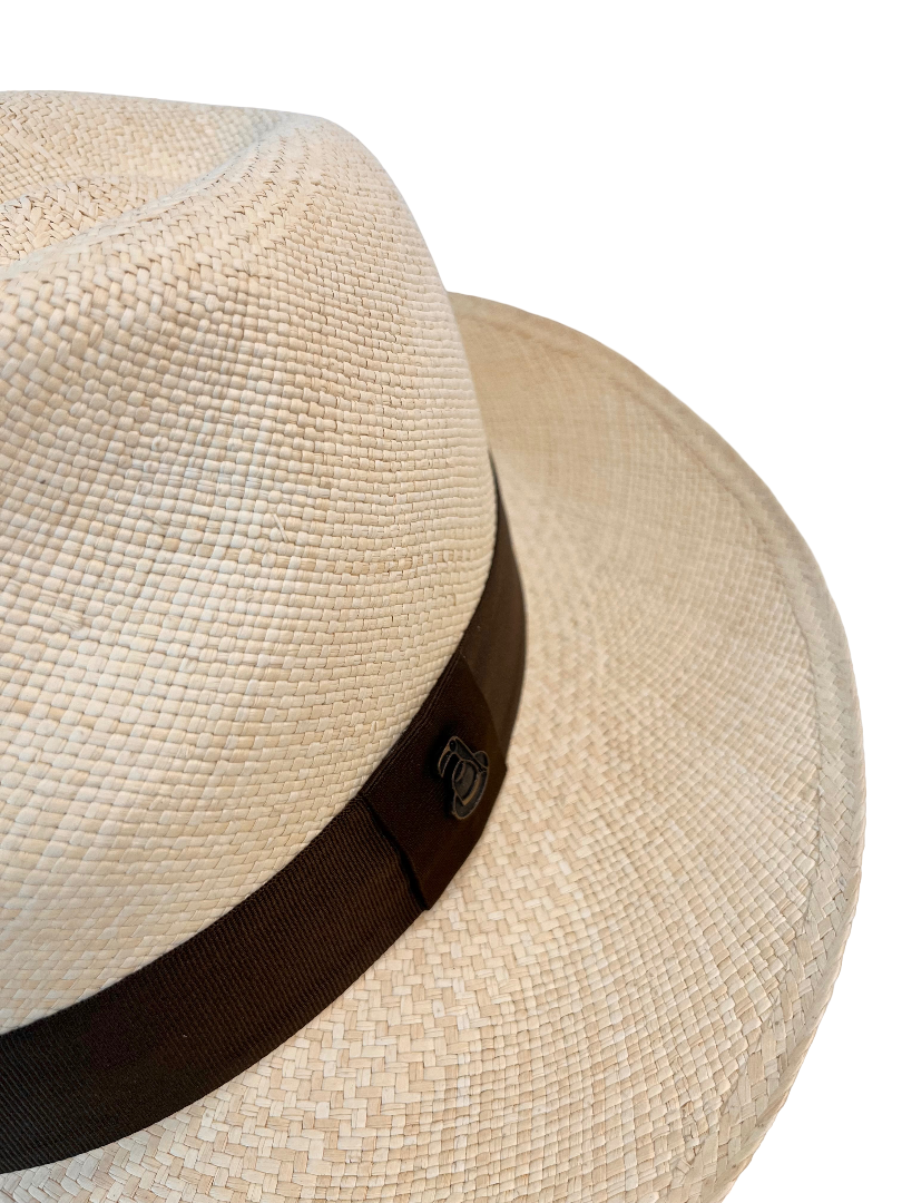 Classic Panama Hat - Natural with Brown Band