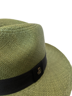 Classic Panama Hat - Dark Green with Black Band